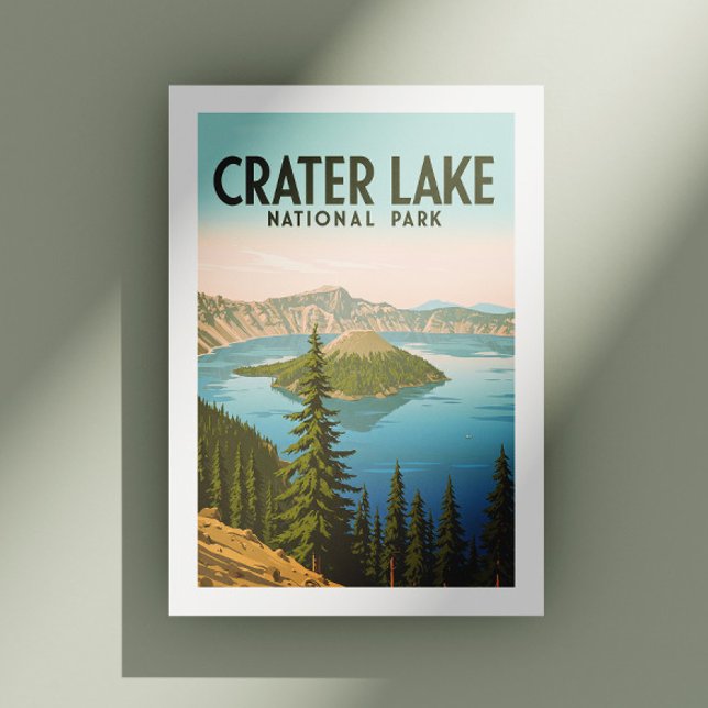 Carte Postale Parc national du lac Crater vintage (Créateur téléchargé)
