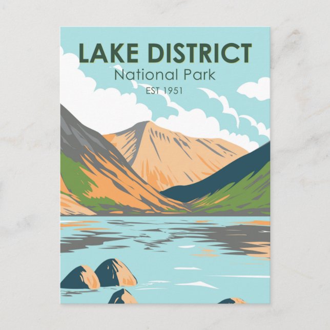 Carte Postale Parc national du Lake District Wasdale Head Anglet (Devant)
