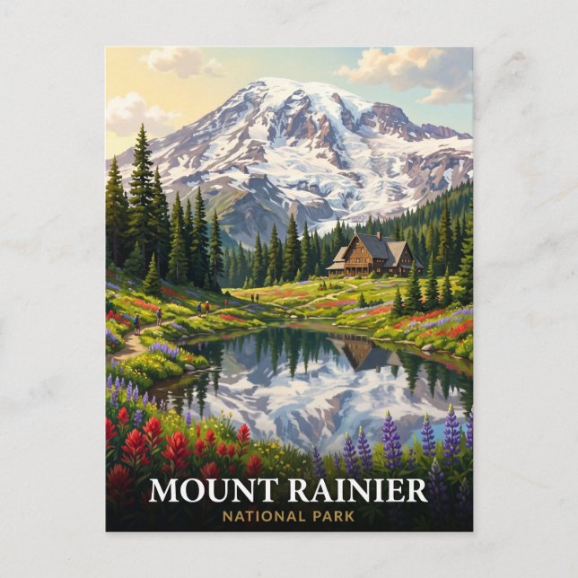 Carte Postale Parc national du mont Rainier Washington (Devant)