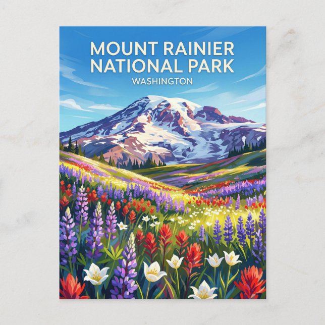 Carte Postale Parc national du mont Rainier Washington (Devant)