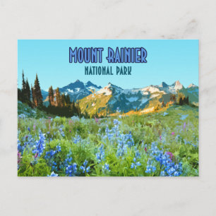 Carte Postale Parc national du Mont Rainier Washington Vintage