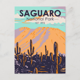 Carte Postale Parc national du Saguaro Arizona Wasson Peak Vinta