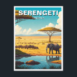 Carte Postale Parc national du Serengeti Tanzanie<br><div class="desc">Le parc national du Serengeti, vaste étendue de prairies de savane en Tanzanie, est un vrai spectacle de faune et de beauté naturelle. Elle est réputée pour sa Grande Migration annuelle, où des millions de gnous, zèbres et gazelles traversent les plaines à la recherche de pâturages frais, créant un spectacle...</div>
