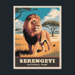Carte Postale Parc national du Serengeti Vintage voyage Tanzanie<br><div class="desc">Découvrez la beauté sauvage de l'Afrique avec ce design rétro inspiré du voyage. Niché dans une ambiance nostalgique et un charme vintage, cet article capte le coeur des vastes plaines du Serengeti et de sa faune majestueuse dans un style minimaliste rétro alliant esthétique du milieu du siècle à une touche...</div>