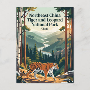 Carte Postale Parc national du tigre et du léopard de Chine du N