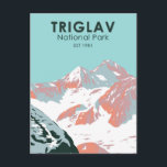 Carte Postale Parc national du Triglav Mont Triglav Slovénie<br><div class="desc">Conception de la vectorisation du Triglav. Le mont Triglav,  le point culminant des Alpes juliennes,  se dresse presque au milieu du parc national.</div>