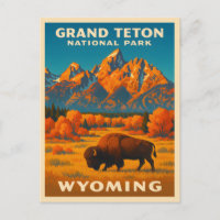 Parc national du Vintage voyage rétro Grand Teton