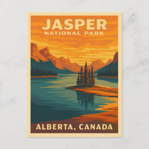 Carte Postale Parc national du Vintage voyage rétro Jasper Pitto