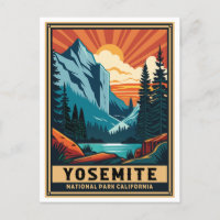 Parc national du Yosemite Retro Californie