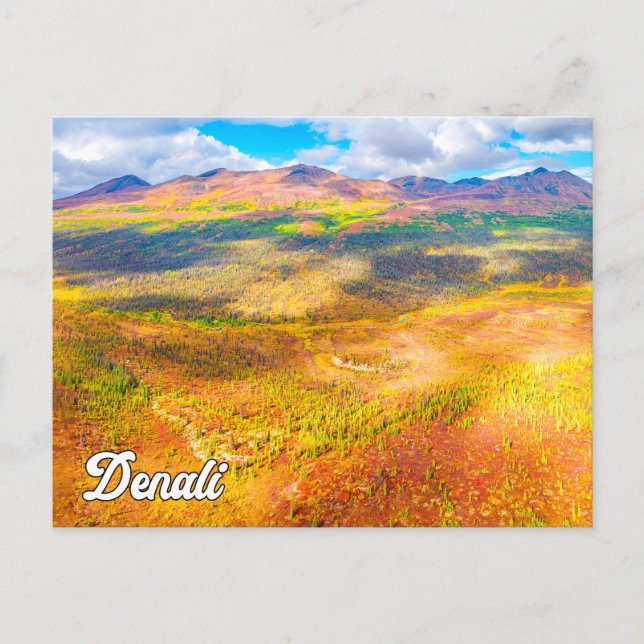 Carte Postale Parc national et réserve de Denali, Alaska (Devant)
