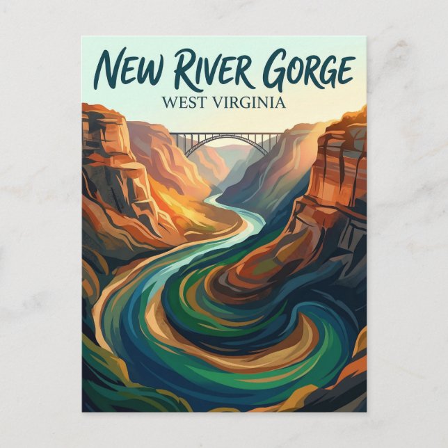 Carte Postale Parc national et réserve de New River Gorge (Devant)