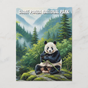 Carte Postale Parc national géant de Panda Chine Voyage