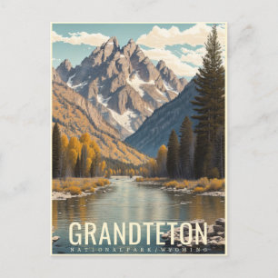 CARTE POSTALE PARC NATIONAL GRAND-TETON