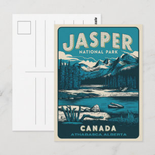 Carte Postale Parc national Jasper alberta canada cadeaux vintag