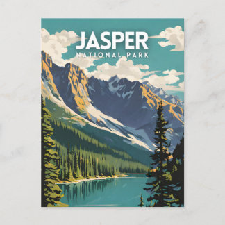 Carte Postale Parc national Jasper Art Vintage voyage nostalgiqu