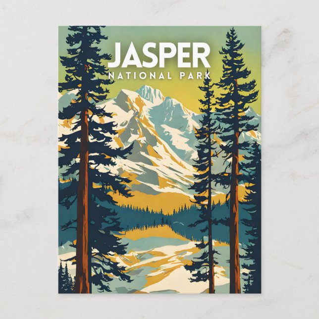 Carte Postale Parc national Jasper Voyage nostalgique (Devant)