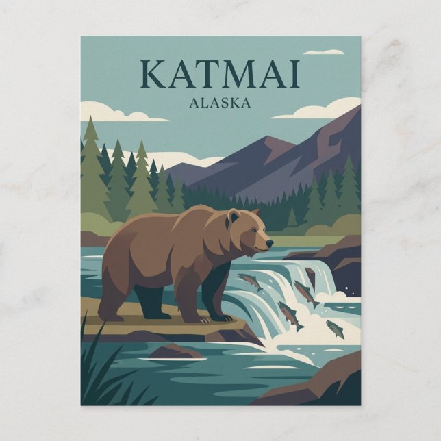 Carte Postale Parc national Katmai USA (Devant)