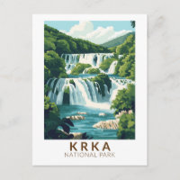 Parc national Krka Croatie Illustration Art de voy