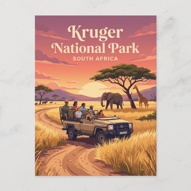Carte Postale Parc national Kruger Afrique du Sud (Devant)