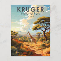 Parc national Kruger Afrique du Sud Girafe Ancien