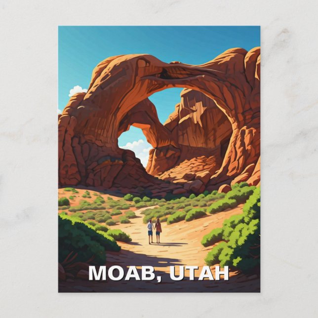 Carte Postale Parc national Moab Utah Arches Double Arche (Devant)