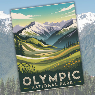 Carte Postale Parc national olympique Hurricane Ridge Voyage rét