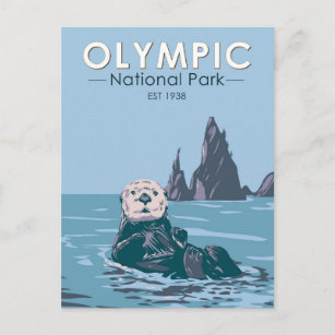 Carte Postale Parc national olympique Louter de mer Vintage