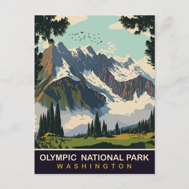 Carte Postale Parc national olympique, WA, Voyage (Devant)