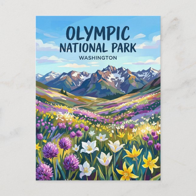 Carte Postale Parc national Olympique Washington (Devant)