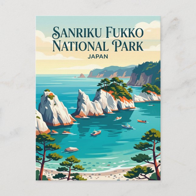 Carte Postale Parc national Sanriku Fukko Japon (Devant)