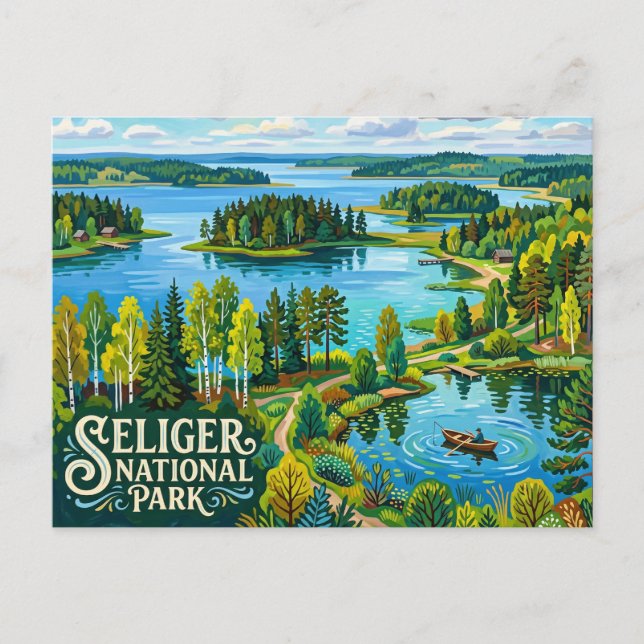 Carte Postale Parc national Seliger Russie (Devant)