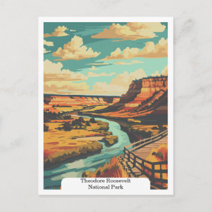 Carte Postale Parc national Theodore Roosevelt, Dakota du Nord,