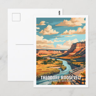 Carte Postale Parc national Theodore Roosevelt Dakota du Nord US
