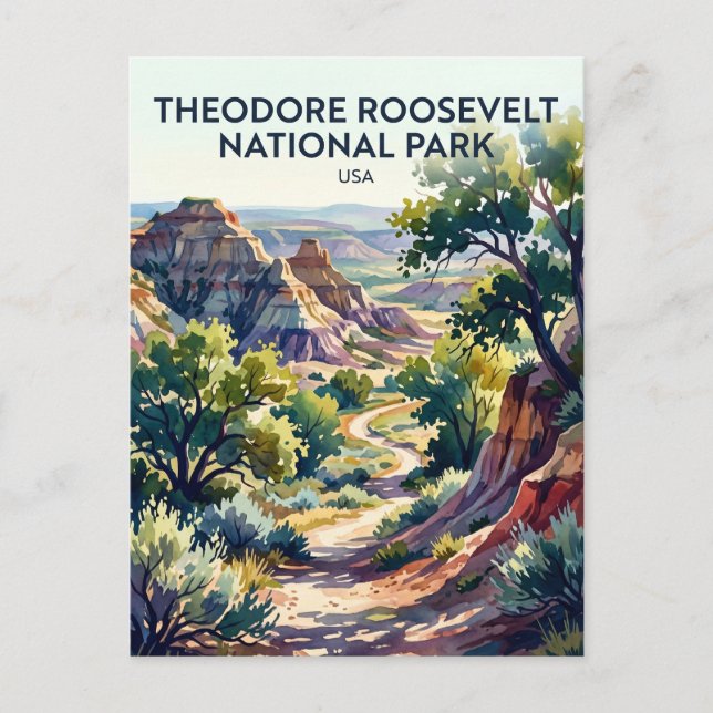 Carte Postale Parc national Theodore-Roosevelt États-Unis (Devant)