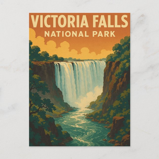 Carte Postale Parc national Victoria Falls Getaway (Devant)