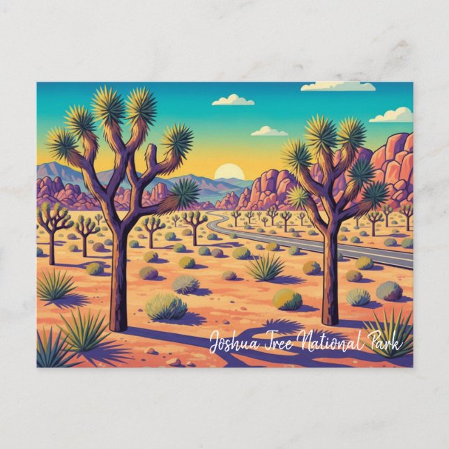 Carte Postale Parc national vintage de Joshua Tree (Devant)