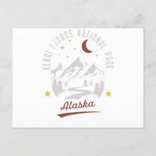 Carte Postale Parc national vintage Kenai Fjords Alaska