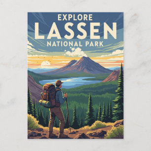 Carte Postale Parc national volcanique de Lassen vintage Califor