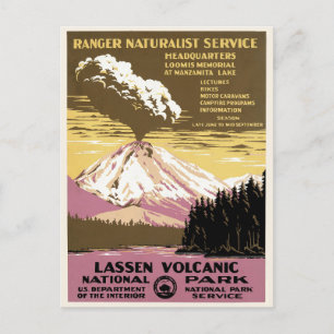 Carte Postale Parc national volcanique de Lassen Vintage en Cali