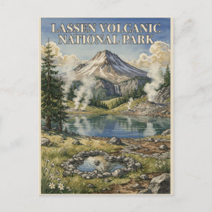 Carte Postale Parc national volcanique de Lassen Voyage Vintage