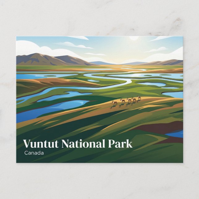 Carte Postale Parc national Vuntut Canada (Devant)