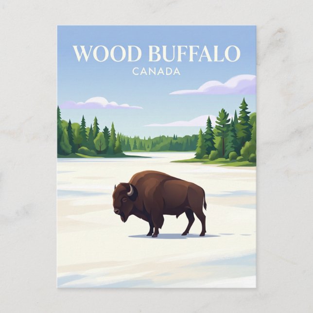 Carte Postale Parc national Wood Buffalo Canada (Devant)