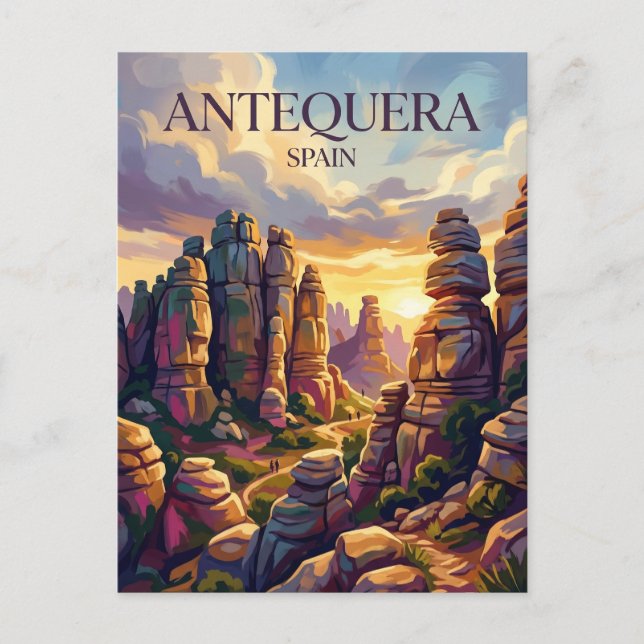 Carte Postale Parc naturel El Torcal de Antequera Espagne (Devant)
