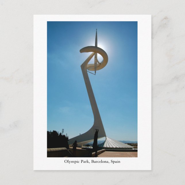 Carte postale, parc olympique, Barcelone, Espagne, (Devant)