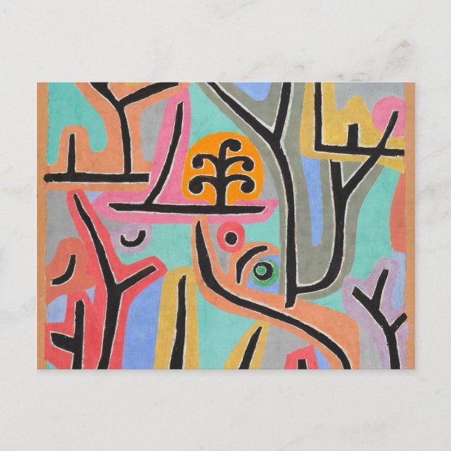 Carte Postale Parc près de Lu par Paul Klee (Devant)