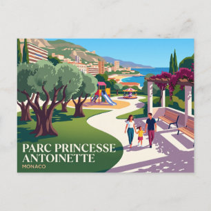 Carte Postale Parc Princesse Antoinette, Moneghetti Monaco
