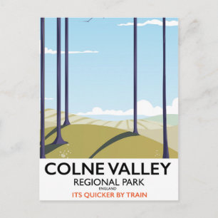 Carte Postale Parc régional de la vallée de Colne affiche ferrov