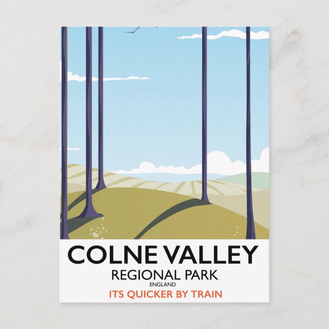Carte Postale Parc régional de la vallée de Colne affiche ferrov (Devant)