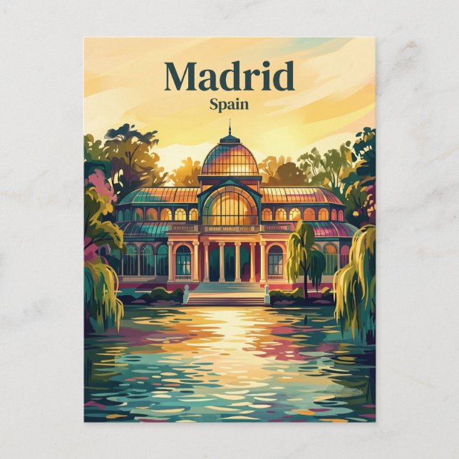 Carte Postale Parc Retiro Espagne (Devant)