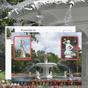 Carte Postale Parc Savannah Forsyth Fontaine Georgie Photo